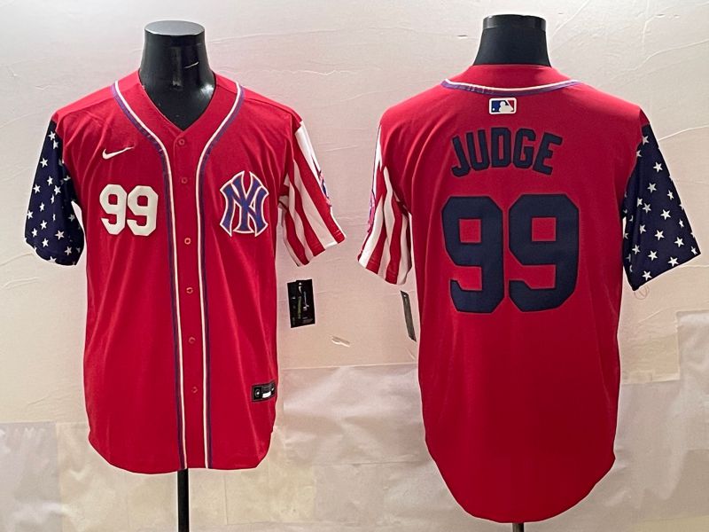 Men New York Yankees #99 Judge Red a generation of national flags Jointly Name 2025 Nike MLB Jersey style 3->new york yankees->MLB Jersey